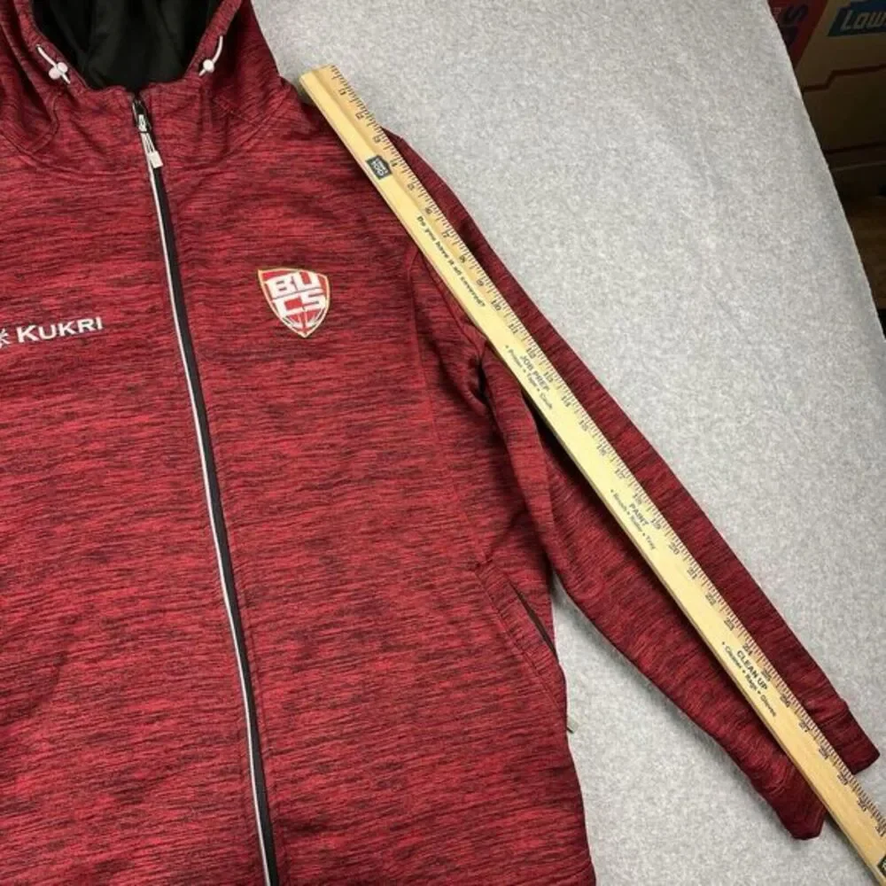 Kukri BUCS Rugby Full Zip Training Jacket Mens Large‎ Red Hoodie Performance